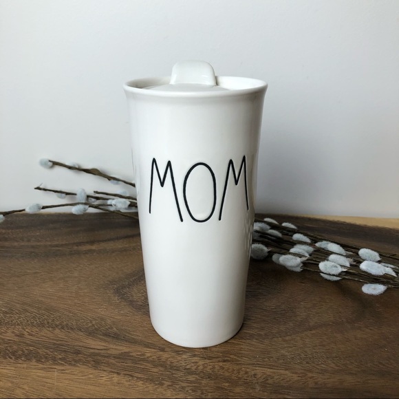 Rae Dunn MOM Ceramic Travel Mug